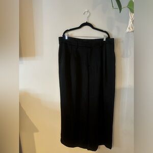 Like New Black Satin A New Day Wide Leg Pants. Size 17